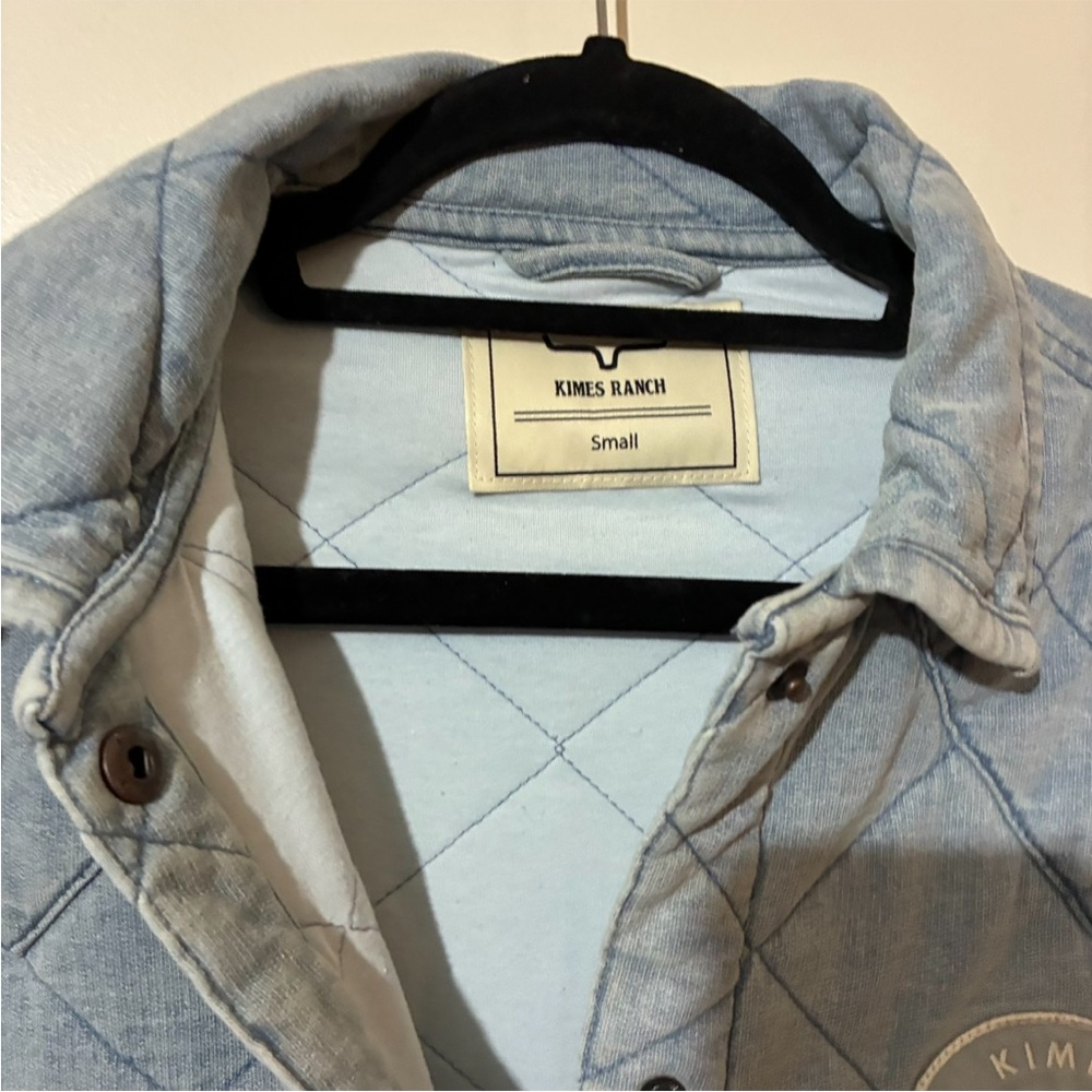 NWT Kimes Ranch Ricon Throw Quilted Jacket in Light Indigo Wash Size Small - Picture 13 of 15